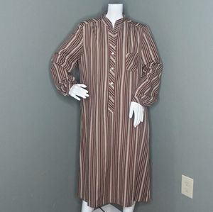 Vintage 70s Ms Sugar Striped Pajama Inspired Dress